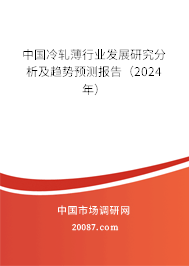 中国冷轧薄行业发展研究分析及趋势预测报告（2024年）