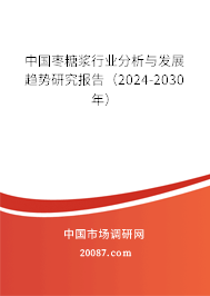 中国枣糖浆行业分析与发展趋势研究报告（2024-2030年）