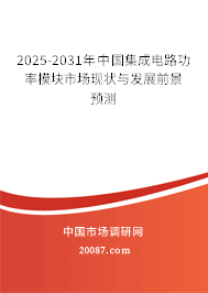 2025-2031年中国集成电路功率模块市场现状与发展前景预测 2025-2031年中国集成电路功率模块市场现状与发展前景预测