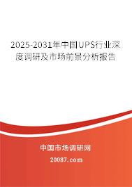 2025-2031年中国UPS行业深度调研及市场前景分析报告 2025-2031年中国UPS行业深度调研及市场前景分析报告