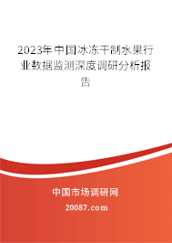 2023年中国冰冻干制水果行业数据监测深度调研分析报告