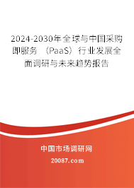 2024-2030年全球与中国采购即服务 （PaaS）行业发展全面调研与未来趋势报告