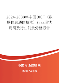 2024-2030年中国DICT（数据信息通信技术）行业现状调研及行业前景分析报告