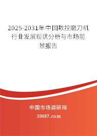 2025-2031年中国数控磨刀机行业发展现状分析与市场前景报告 2025-2031年中国数控磨刀机行业发展现状分析与市场前景报告
