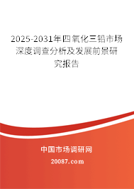2025-2031年四氧化三铅市场深度调查分析及发展前景研究报告 2025-2031年四氧化三铅市场深度调查分析及发展前景研究报告
