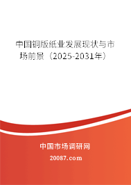 中国铜版纸业发展现状与市场前景(2025-2031年) 中国铜版纸业发展现状与市场前景(2025-2031年)