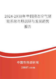 2024-2030年中国液态空气储能系统市场调研与发展趋势报告