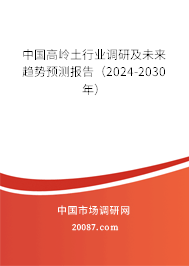 中国高岭土行业调研及未来趋势预测报告（2024-2030年）