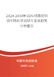 2024-2030年DDN线路密码机市场现状调研与发展趋势分析报告