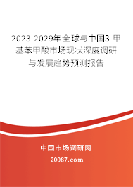 2023-2029年全球与中国3-甲基苯甲酸市场现状深度调研与发展趋势预测报告