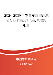 2024-2030年中国车载空调滤芯行业发展分析与前景趋势报告