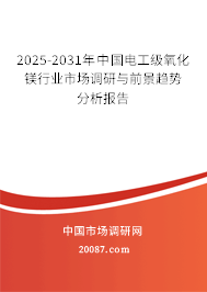 2025-2031年中国电工级氧化镁行业市场调研与前景趋势分析报告 2025-2031年中国电工级氧化镁行业市场调研与前景趋势分析报告