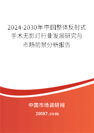 2024-2030年中国整体反射式手术无影灯行业发展研究与市场前景分析报告