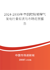 2024-2030年中国垃圾填埋气发电行业现状与市场前景报告