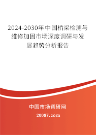 2024-2030年中国桥梁检测与维修加固市场深度调研与发展趋势分析报告