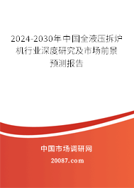 2024-2030年中国全液压拆炉机行业深度研究及市场前景预测报告