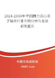 2024-2030年中国推力调心滚子轴承行业市场分析与发展趋势报告