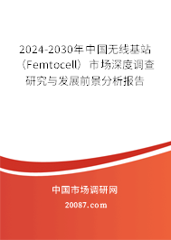 2024-2030年中国无线基站（Femtocell）市场深度调查研究与发展前景分析报告