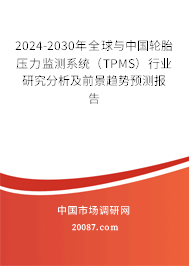 2024-2030年全球与中国轮胎压力监测系统（TPMS）行业研究分析及前景趋势预测报告