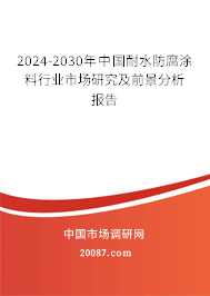 2024-2030年中国耐水防腐涂料行业市场研究及前景分析报告