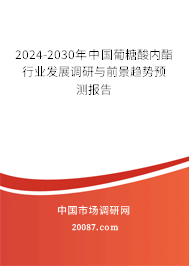 2024-2030年中国葡糖酸内酯行业发展调研与前景趋势预测报告