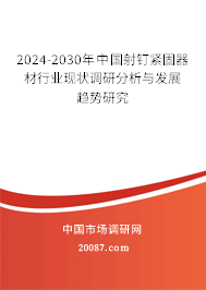 2024-2030年中国射钉紧固器材行业现状调研分析与发展趋势研究