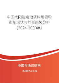 中国太阳能电池浆料用银粉市场现状与前景趋势分析（2024-2030年）