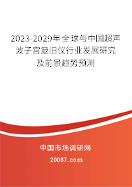 2023-2029年全球与中国超声波子宫复旧仪行业发展研究及前景趋势预测