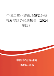 中国二氧化硫市场研究分析与发展趋势预测报告（2024年版）