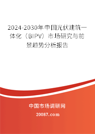 2024-2030年中国光伏建筑一体化（BIPV）市场研究与前景趋势分析报告