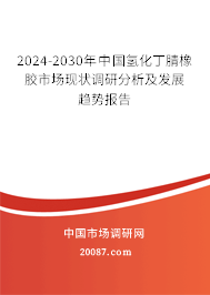 2024-2030年中国氢化丁腈橡胶市场现状调研分析及发展趋势报告 2024-2030年中国氢化丁腈橡胶市场现状调研分析及发展趋势报告