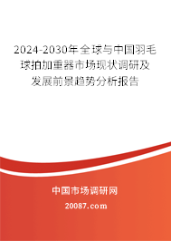 2024-2030年全球与中国羽毛球拍加重器市场现状调研及发展前景趋势分析报告