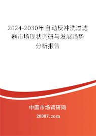 2024-2030年自动反冲洗过滤器市场现状调研与发展趋势分析报告