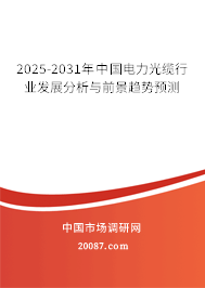 2025-2031年中国电力光缆行业发展分析与前景趋势预测 2025-2031年中国电力光缆行业发展分析与前景趋势预测
