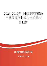 2024-2030年中国对甲苯磺酰甲基异腈行业现状与前景趋势报告