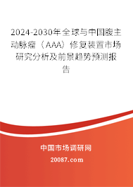 2024-2030年全球与中国腹主动脉瘤（AAA）修复装置市场研究分析及前景趋势预测报告