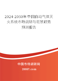 2024-2030年中国自动气体灭火系统市场调研与前景趋势预测报告