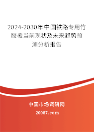 2024-2030年中国铁路专用竹胶板当前现状及未来趋势预测分析报告