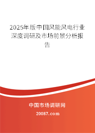 2025年版中国风能风电行业深度调研及市场前景分析报告 2025年版中国风能风电行业深度调研及市场前景分析报告