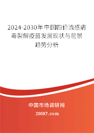 2024-2030年中国四价流感病毒裂解疫苗发展现状与前景趋势分析