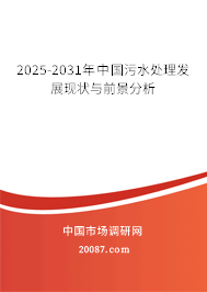 2025-2031年中国污水处理发展现状与前景分析 2025-2031年中国污水处理发展现状与前景分析