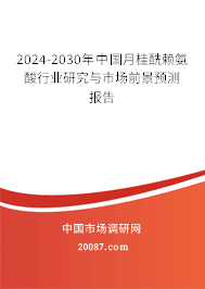 2024-2030年中国月桂酰赖氨酸行业研究与市场前景预测报告