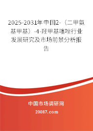 2025-2031年中国2-(二甲氨基甲基)-4-羟甲基噻唑行业发展研究及市场前景分析报告 2025-2031年中国2-(二甲氨基甲基)-4-羟甲基噻唑行业发展研究及市场前景分析报告