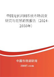 中国光伏并网系统市场调查研究与前景趋势报告（2024-2030年）