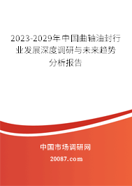 2023-2029年中国曲轴油封行业发展深度调研与未来趋势分析报告