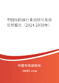 中国电阻器行业调研与发展前景报告（2024-2030年）