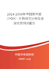 2024-2030年中国聚甲醛（POM）市场研究分析及发展前景预测报告