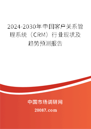 2024-2030年中国客户关系管理系统（CRM）行业现状及趋势预测报告