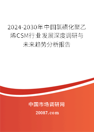 2024-2030年中国氯磺化聚乙烯CSM行业发展深度调研与未来趋势分析报告