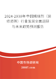 2024-2030年中国填缝剂（装修瓷砖）行业发展全面调研与未来趋势预测报告